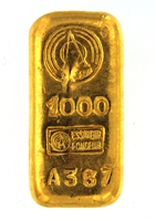 Argor S.A Chiasso 100 Grams Cast 24 Carat Gold Bullion Bar 1000 Pure Gold