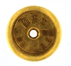 Chinese 1 Tael (37.42 Gr.) Cast 24 Carat Gold Bullion Doughnut Bar (1.203 Oz.) 999.9 Pure Gold
