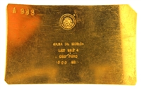 Casa De Moneda, Mexico 500 Grams 24 Carat Gold Bullion Bar 997.4 Pure Gold