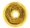 Chinese 1/2 Tael (18.71 Gr.) Cast 24 Carat Gold Bullion Doughnut Bar 999.9 Pure Gold