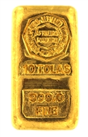 Comptoir Lyon Alemand Louyot & Cie Paris 10 Tolas (116.6 Gr.) Cast 24 Carat Gold Bullion Bar 999.0 Pure Gold