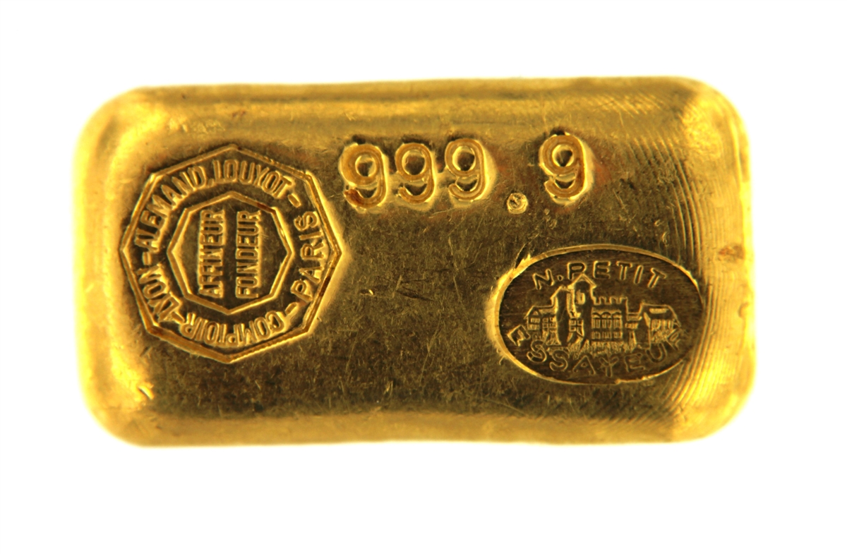 Comptoir Lyon Alemand Louyot Paris 50 Grams 24 Carat Gold Bullion Bar 999.9  Pure Gold