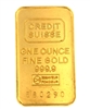 Credit Suisse & National Bank of Abu Dhabi 1 Ounce Minted 24 Carat Gold Bullion Bar 999.9 Pure Gold