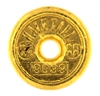 Chow Tai Fook, Hong Kong 1/2 Tael (18.71 Gr.) Cast 24 Carat Gold Bullion Doughnut Bar 999.9 Pure Gold