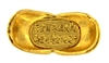 Chow Tai Fook, Hong Kong - Sycee Yuanbao 1 Tael (37.42 Gr.) Cast 24 Carat Gold Bullion Boat Bar (1.203 Oz.) 999.9 Pure Gold