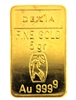 Dexia 5 Grams Minted 24 Carat Gold Bullion Bar 999.9 Pure Gold