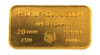Drijfhout Amsterdam 20 Grams 24 Carat Gold Bullion Bar 999.9 Pure Gold
