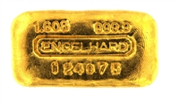 Engelhard 50 Grams (1.608 Oz.) Cast 24 Carat Gold Bullion Bar 999.9 Pure Gold