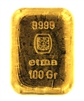 Etma 100 Grams Cast 24 Carat Gold Bullion Bar 999.9 Pure Gold