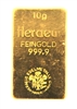 Heraeus Edelmetalle GmBh 10 Grams 24 Carat Gold Bullion Bar 999.9 Pure Gold