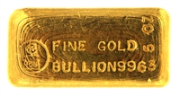 Harringtons Metallurgists 5 Ounces Cast 24 Carat Gold Bullion Bar 996.3 Pure Gold