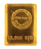 Hoover & Strong 10 Ounces Cast 24 Carat Gold Bullion Bar 999 Pure Gold