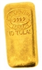 Johnson Matthey 10 Tolas (116.6 Gr.) Cast 24 Carat Gold Bullion Bar 999.9 Pure Gold