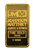 Johnson Matthey & Kredietbank Luxembourg 5 Grams Minted 24 Carat Gold Bullion Bar 999.9 Pure Gold