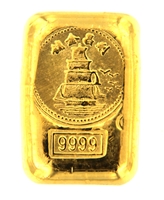 Lee Cheong, Hong Kong 1 Tael (37.42 Gr.) Cast 24 Carat Gold Bullion Bar (1.203 Oz.) 999.9 Pure Gold