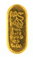 Merrill Lynch 1/2 Ounce Cast 24 Carat Gold Bullion Bar 999.9 Pure Gold