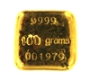 Matthey & Garrett 100 Grams Cast 24 Carat Gold Bullion Bar 999.9 Pure Gold