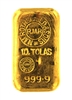 N.M Rothschild & Sons 10 Tolas (116.6 Gr.) Cast 24 Carat Gold Bullion Bar 999.9 Pure Gold
