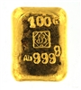 P.C. Boschmans 100 Grams Cast 24 Carat Gold Bullion Bar 999.9 Pure Gold