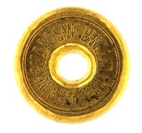 Po Sang Bank Ltd. 1 Tael (37.42 Gr.) Cast 24 Carat Gold Bullion Doughnut Bar (1.203 Oz.) 99% Pure Gold