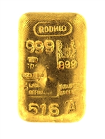 Rodhio Argentina 100 Grams Cast 24 Carat Gold Bullion Bar 999 Pure Gold