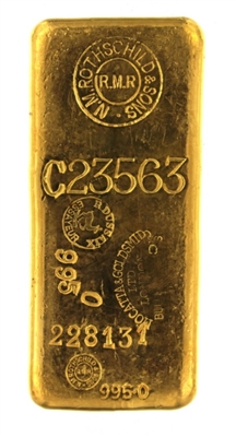 N.M Rothschild & Sons - R. Dussaix - Mocatta & Goldsmid Ltd - 1 Kilogram Cast 24 Carat Gold Bullion Bar 995.0 Pure Gold