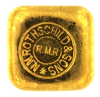 N.M Rothschild & Sons 50 Grams Cast 24 Carat Gold Bullion Bar 999.9 Pure Gold
