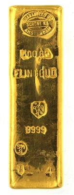 SchÃ¶ne N.V Edelmetaal 500 Grams Cast 24 Carat Gold Bullion Bar 999.9 Pure Gold