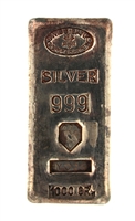 Swiss Bank Corporation â€“ SchÃ¶ne Edelmetaal 1 Kilogram Cast 24 Carat Silver Bullion Bar 999 Pure Silver