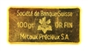 SociÃ©tÃ© de Banque Suisse MÃ©taux PrÃ©cieux S.A 100 Grams 24 Carat Gold Bullion Bar 999.8 Pure Gold