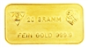 Schweizerischer Bankverein - Swiss Bank Corporation - 20 Grams Minted 24 Carat Gold Bullion Bar 999.9 Pure Gold