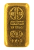 Union Bank of Switzerland 10 Tolas (116.6 Gr.) Cast 24 Carat Gold Bullion Bar 999.0 Pure Gold