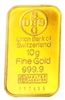 Union Bank Of Switzerland 10 Grams Minted 24 Carat Gold Bullion Bar 999.9 Pure Gold