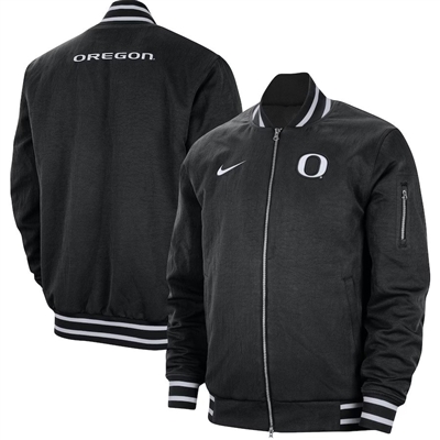 Oregon Ducks Nike Full-Zip Bomber Jacket - Black