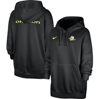 Oregon Ducks Women's Nike Left Chest Mascot Club Hood Black