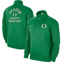 Oregon Ducks Nike Athletic Department Quarter-Zip Sweatshirt Apple Green