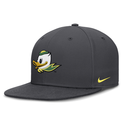 Oregon Ducks Nike Fitted Pro Cap Mascot - Anthracite