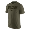 Oregon Ducks Nike Cotton Arched Tee Olive/Black