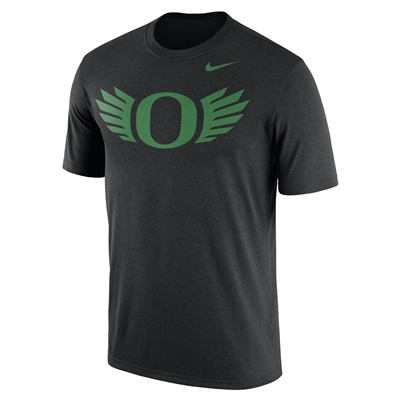 Oregon Ducks Nike Cotton Wings Logo Tee Black/Apple
