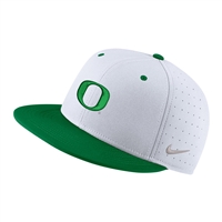 Oregon Ducks Nike AeroBill Baseball Fitted Hat White
