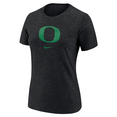 Oregon Ducks Nike Women's Logo Short Sleeve Top Black/Apple