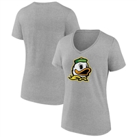 Oregon Ducks Women's Fanatics Mascot V-Neck Tee Grey
