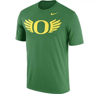 Oregon Ducks Nike Cotton Wings Logo Tee Apple/Green