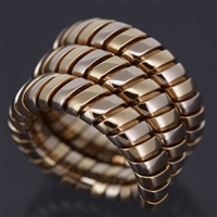 Bvlgari 18K Gold Tubogas Snake RIng