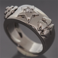 Chanel Three Symbols Diamond Ring White Gold