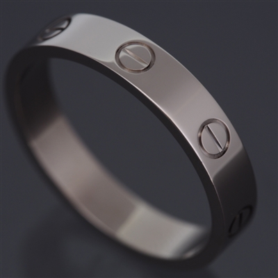 Cartier Mini Love Wedding Band Ring White Gold