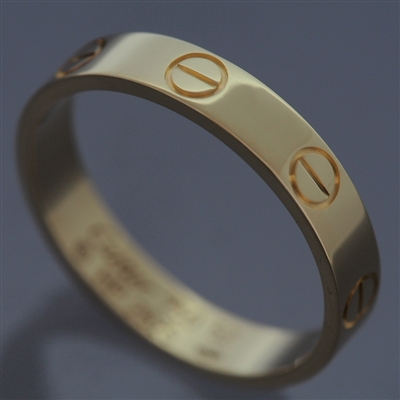 Cartier Mini Love Wedding Band Ring Yellow  Gold