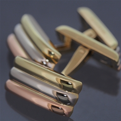 Cartier Trinity 3 Color Gold Cufflinks