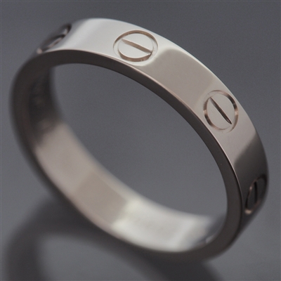 Cartier Mini Love Wedding Band Ring White Gold