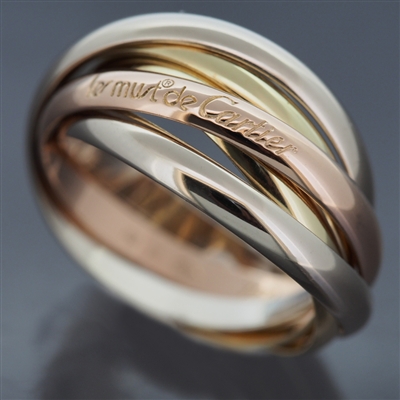 Cartier 5 Bands Trinity Ring 3 Gold